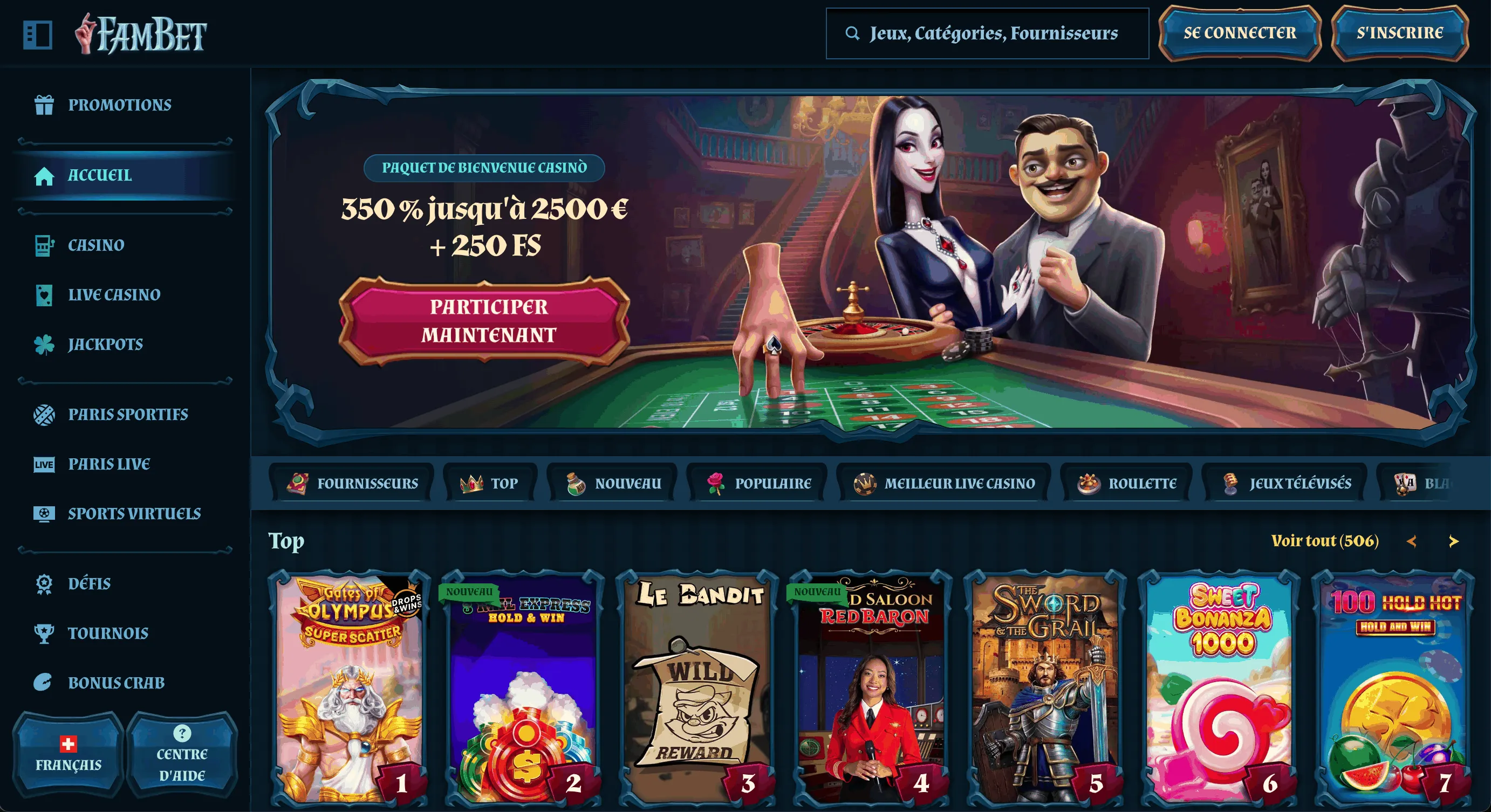 Fambet Casino Page Accueil